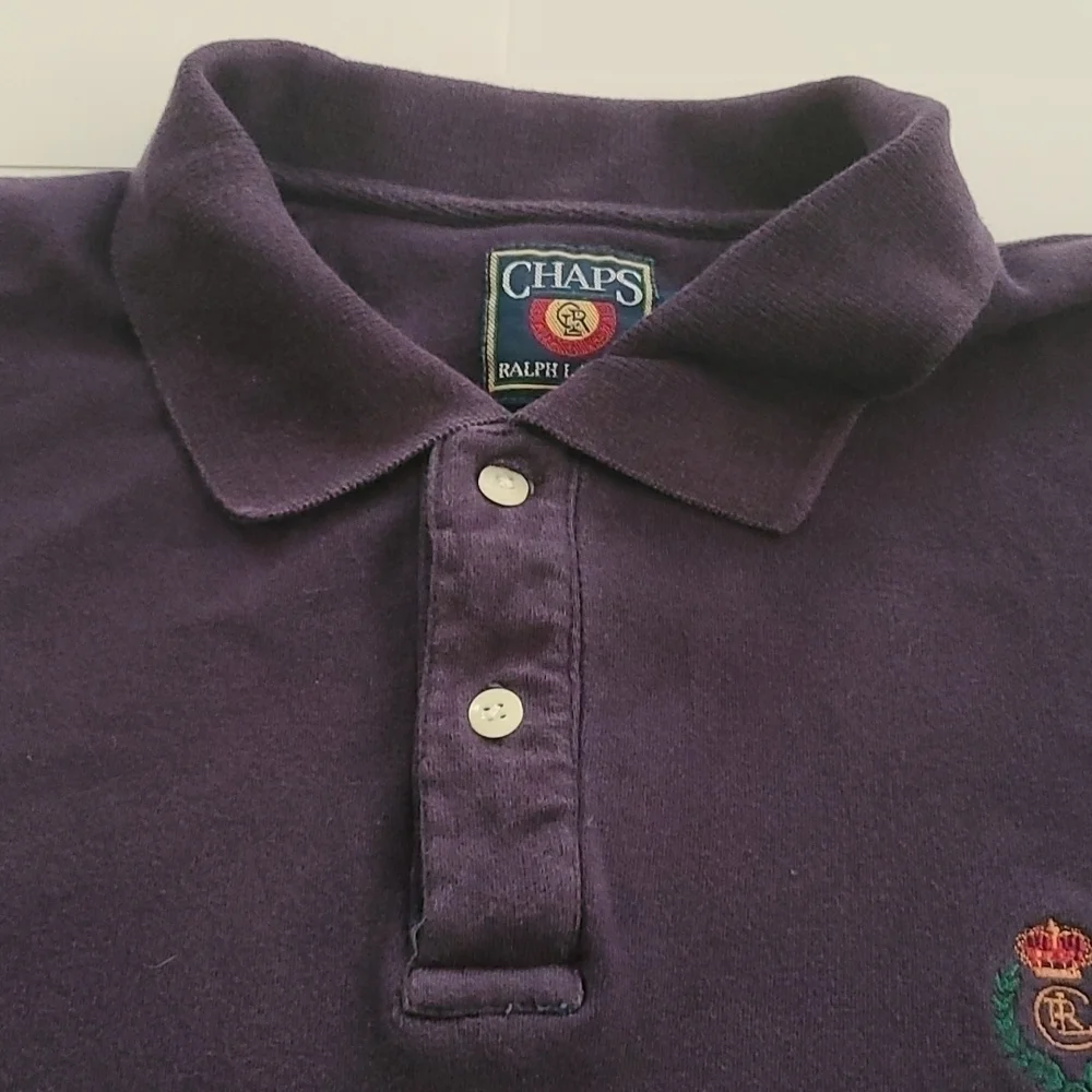 CHAPS Ralph Lauren Vintage Navy Blue Polo Shirt